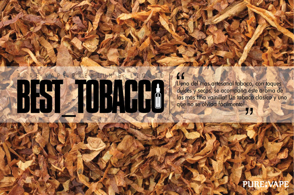 Best Tobacco - Pure Vape Desechables 3000 Puffs 10ml Batería Recargable
