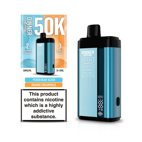 Peach Blue Slush & Orange Creamsicle - Dinner Lady 50.000 Puffs