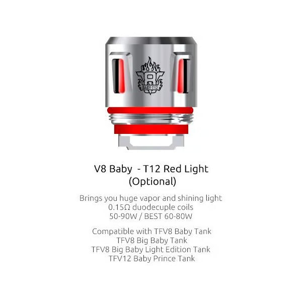 SMOK TFV8 RED LIGHT Big Baby/Baby Beast Coils