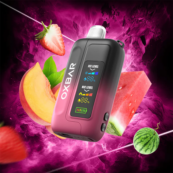 Strawberry Watermelon Peach ICE/NIC - OXBAR 35.000 Puffs