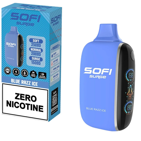 Blue Razz Ice - Sofi Surge Zero Nicotine 25.000 Puffs