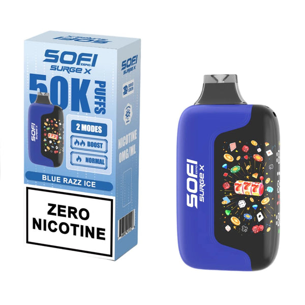 Blue Razz Ice - Sofi Surge Zero Nicotine 50.000 Puffs