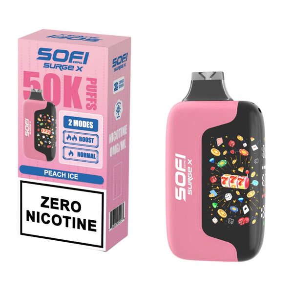 Peach Ice - Sofi Surge Zero Nicotine 50.000 Puffs